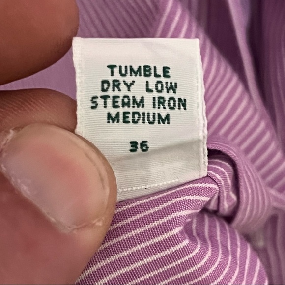 Men’s Lauren Ralph Lauren Long Sleeve Bottom Down Shirt Stripes Size 15.5 34/35 - Picture 6 of 10